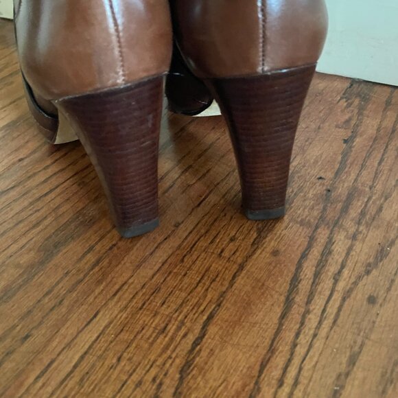 Cole Haan Courtney Tall Leather Boots with Nike Air Sole – Chestnut Brown – Wome - Picture 12 of 15